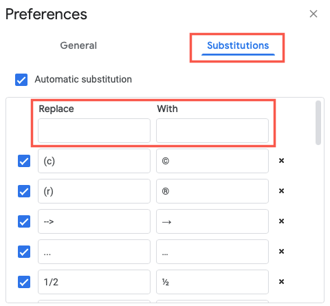Substitutions in Preferences