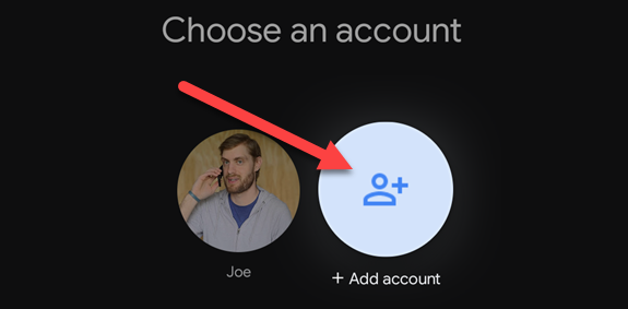 Select "Add account."