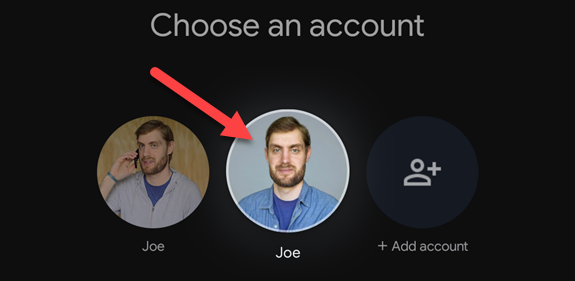 Choose an account.