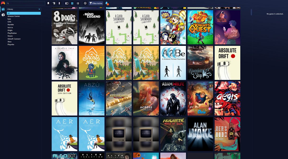 Games libraries consolidated in Playnite.