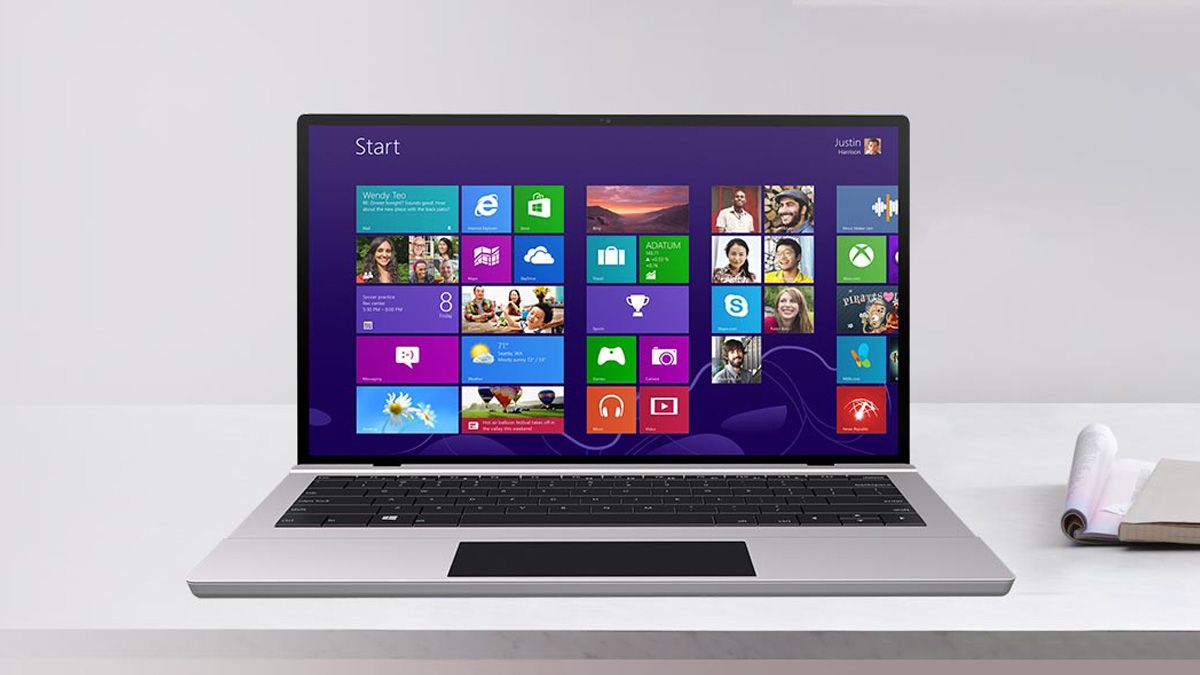 Photo of Windows 8.1 running on a laptop