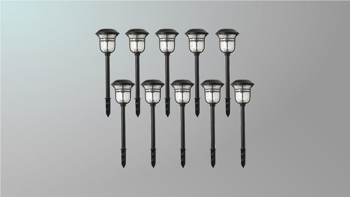 Hampton Bay lights on grey background