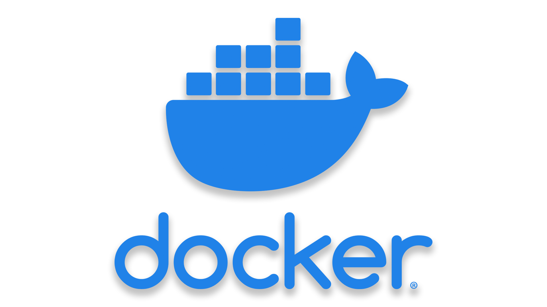 The Docker logo on a white background.