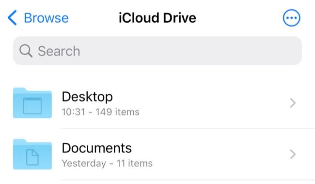 Access Desktop and Documents using Files on iPhone