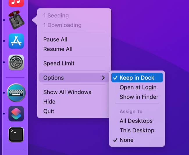Keep an app in your Mac's dock