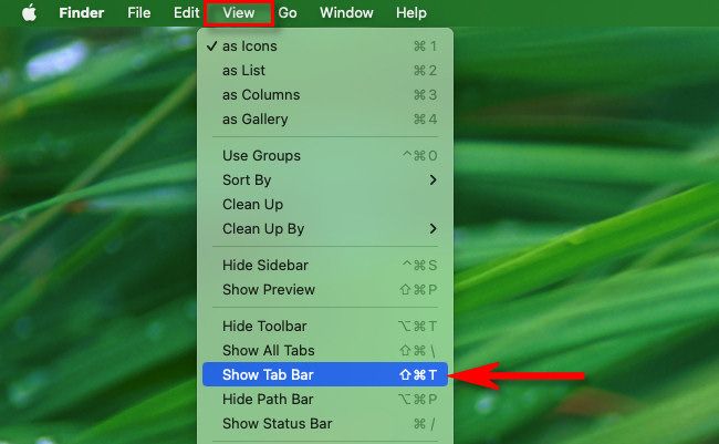In Mac Finder, select 