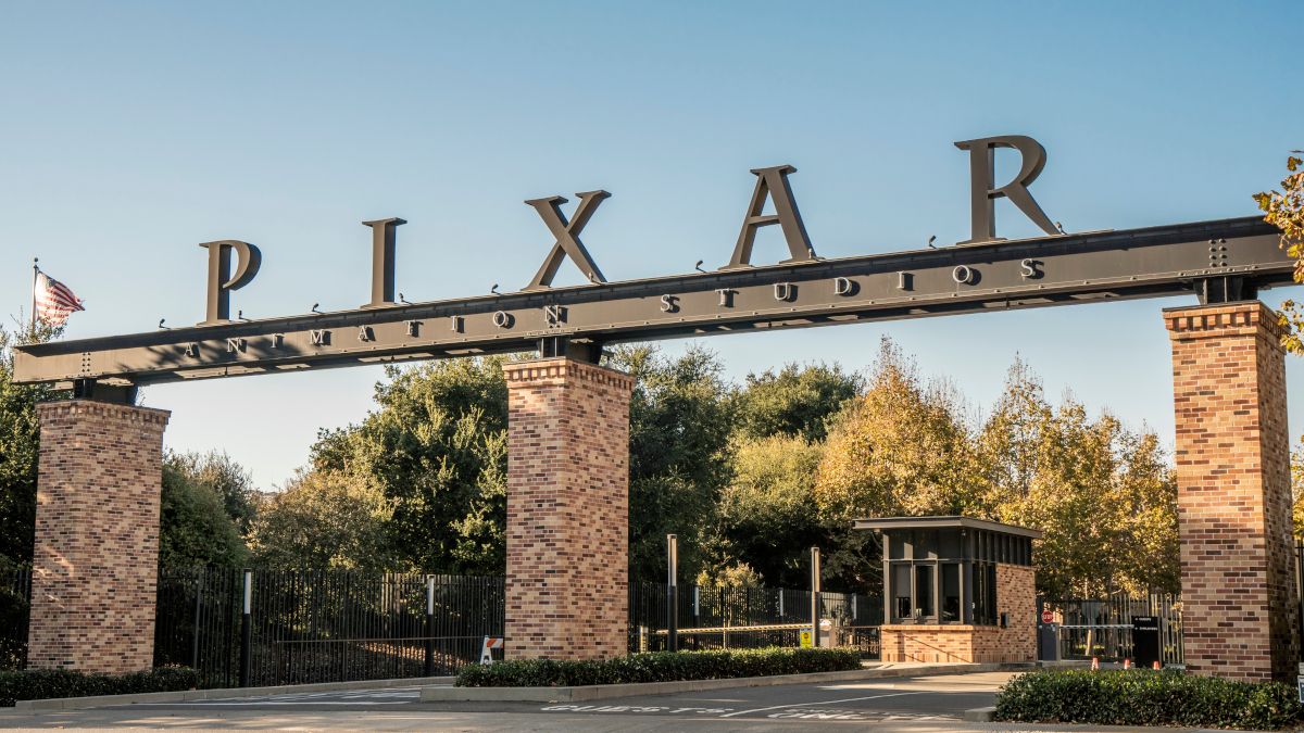 Pixar animation studio facade in Oakland, CA.