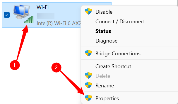 Right-click your network adapter, then click 