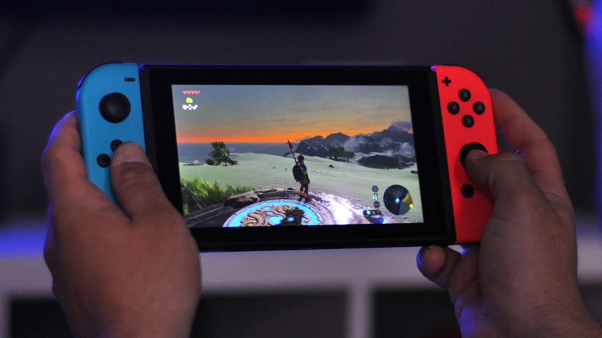The Legend of Zelda: Breath of the Wild running on a Nintendo Switch.