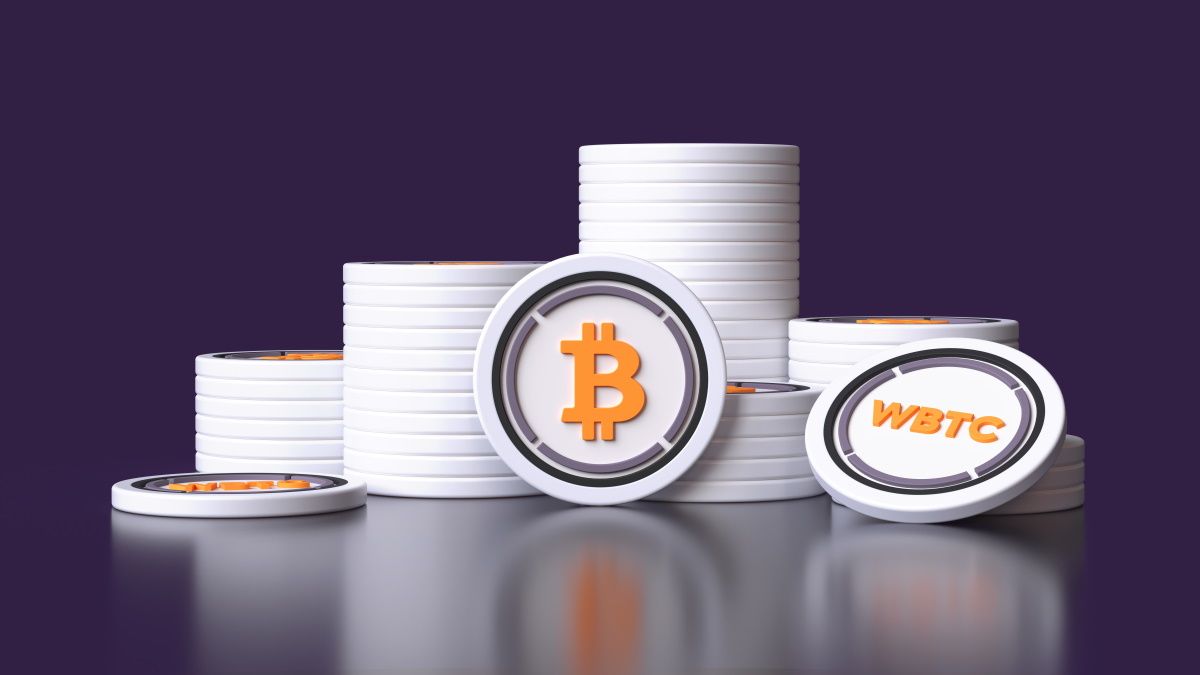 A pile of Wrapped Bitcoin (WBTC) tokens.