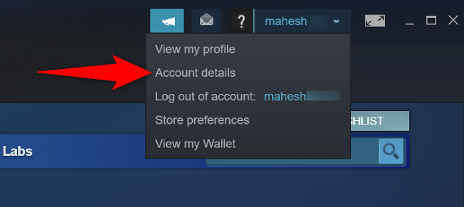 Click &ldquo;Account Details&rdquo; in the menu.