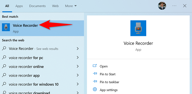 Launch the Voice Recorder app.