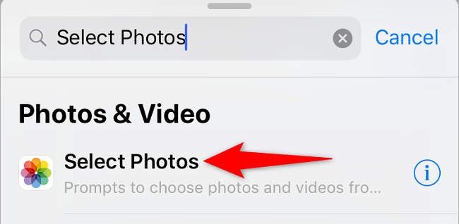 Select "Select Photos."