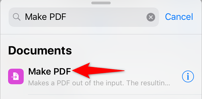 Select "Make PDF."