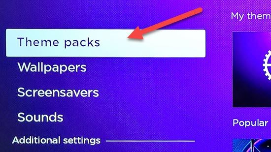 Select "Theme Packs."