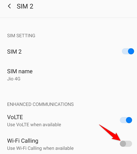 Disable "Wi-Fi Calling."