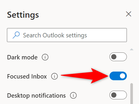 Turn off "Focused Inbox."