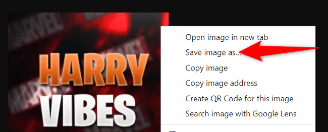Select "Save Image As" from the menu.