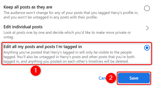 Edit the privacy for the past posts.