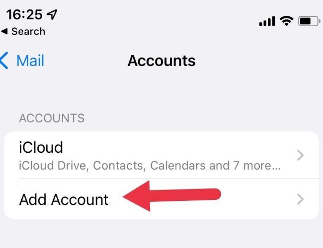Add iOS Mail Account