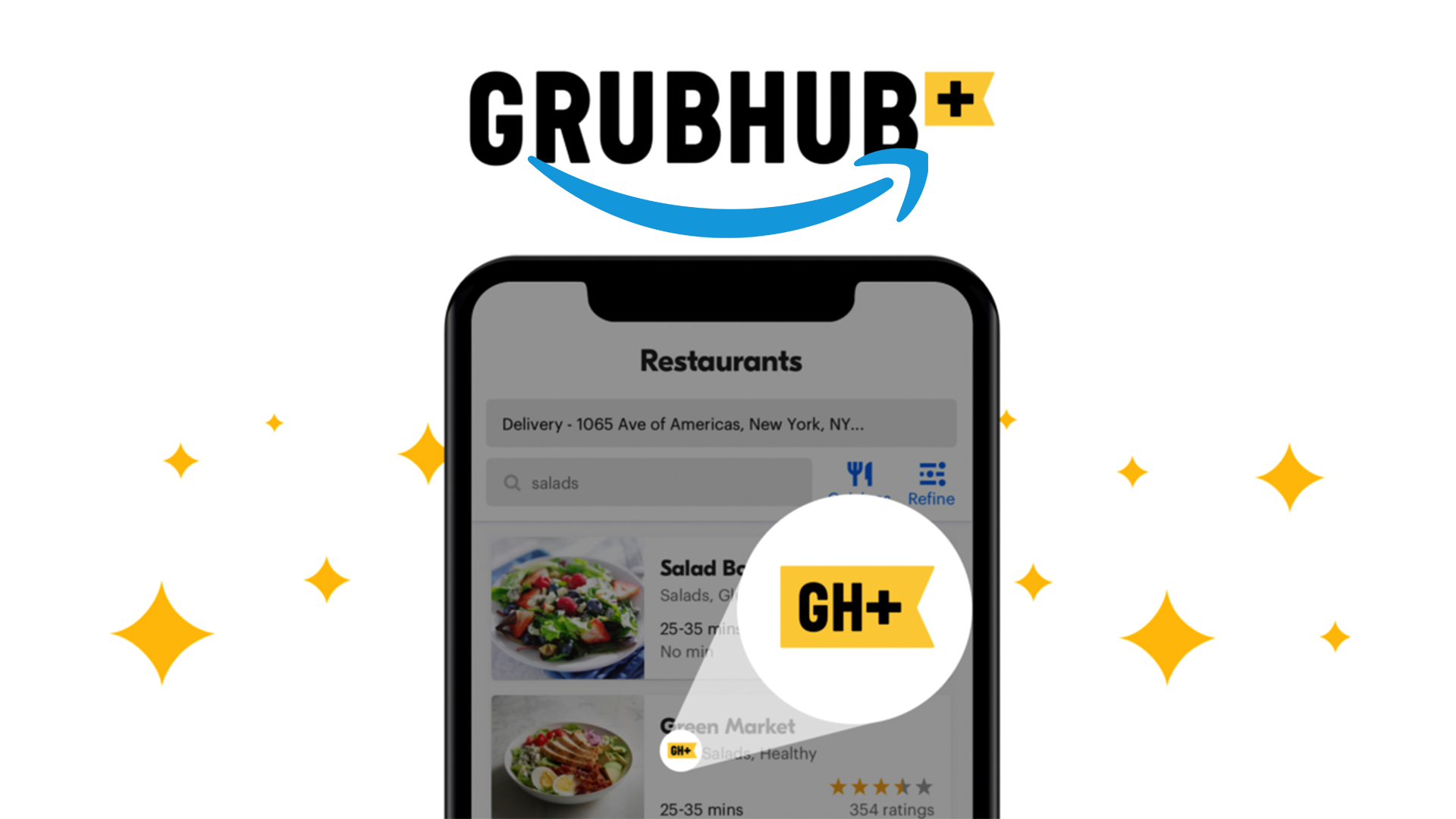 Free GrubHub+ with Prime membership benefit