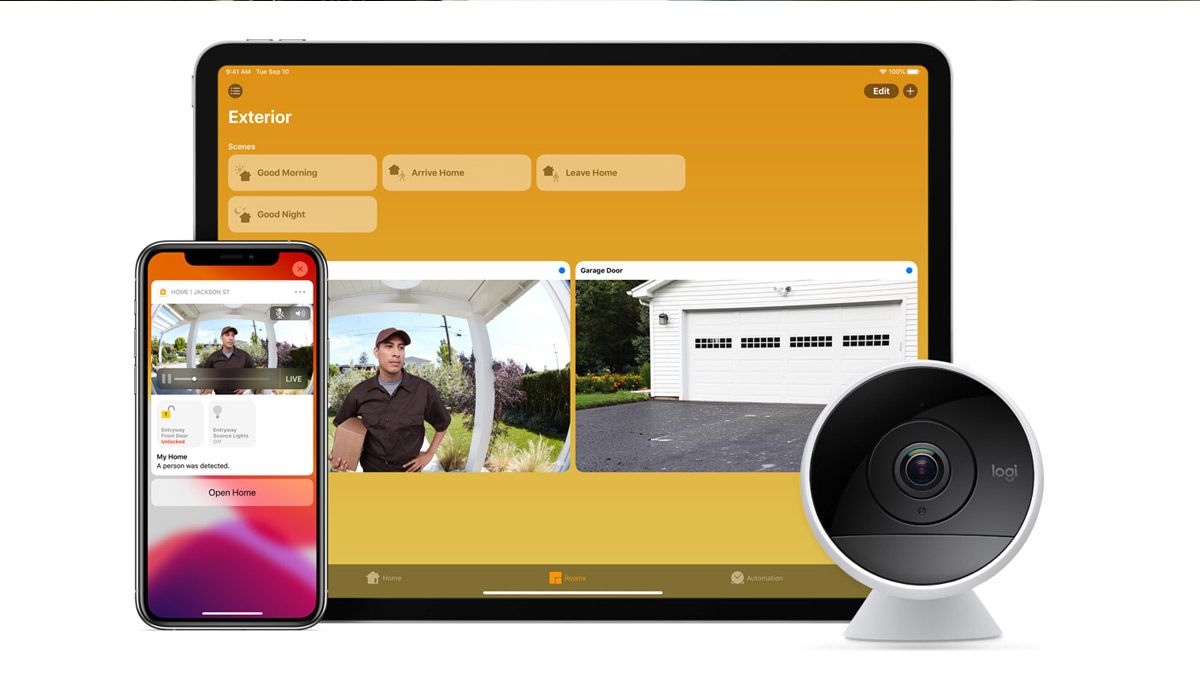 An example of Apple's HomeKit Secure Video interface.
