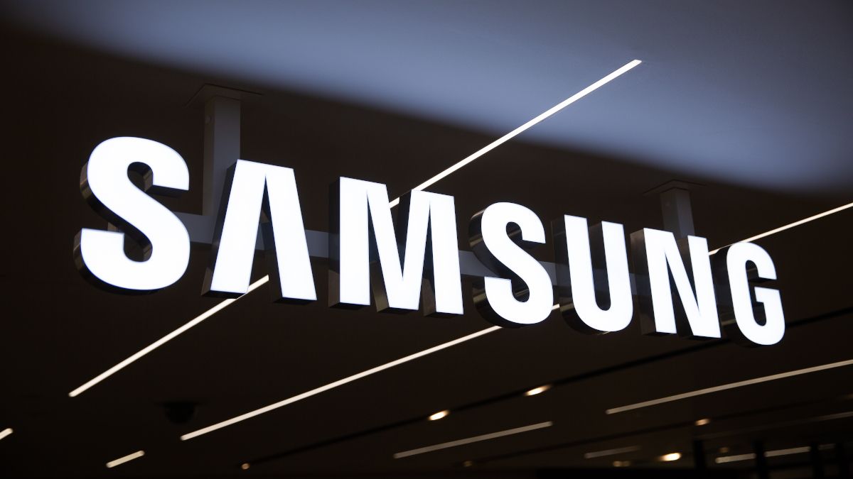 Samsung logo sign.