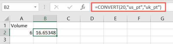 Formula to convert US to UK pints