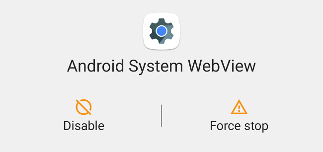Android System WebView Disable Option