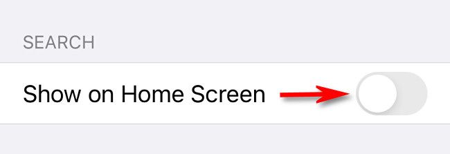 In iPhone settings, flip "Show on Home Screen" to the off position.