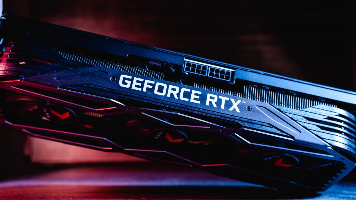 A GeForce RTX 3070 Ti graphics card.