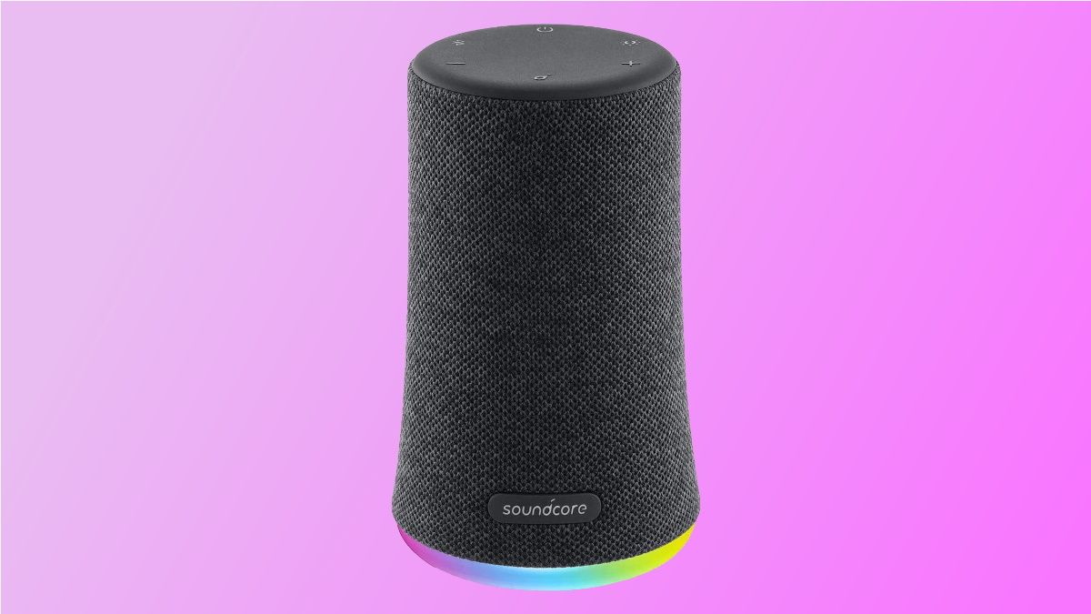 Anker Soundcore Mini on pink background