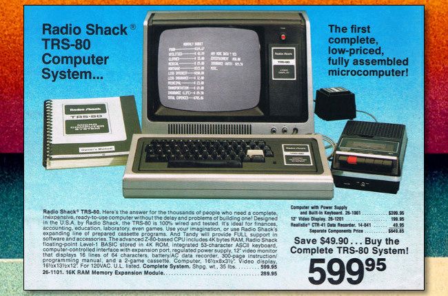 The TRS-80 Micro Computer System in a Radio Shack catalog, 1977.