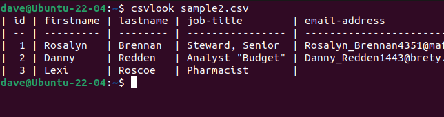 troublesome CSV correctly parsed by csvlook