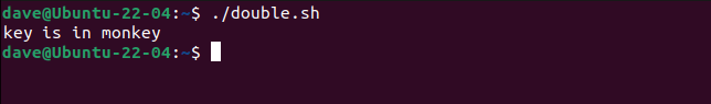 Running the double.sh script