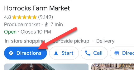 Tap &ldquo;Directions.&quot;