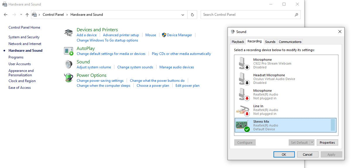 A screenshot showing the Windows control panel and sound menu.