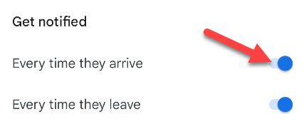 Select when to be notified.