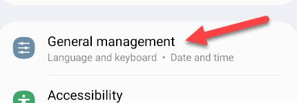 Select "General Management."