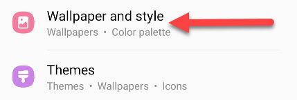 Go to "Wallpaper and Style."