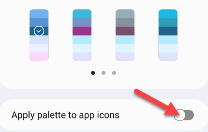Toggle on "Apple Palette to App Icons."