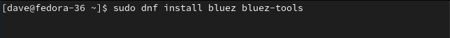 Installing BlueZ on Fedora