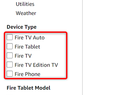 Select a device from &ldquo;Device Type.&quot;