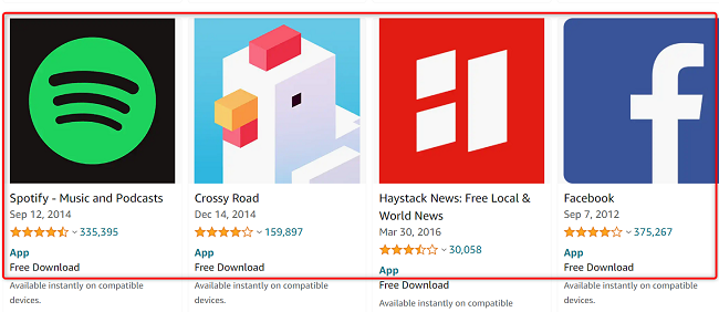 Select the app to install.