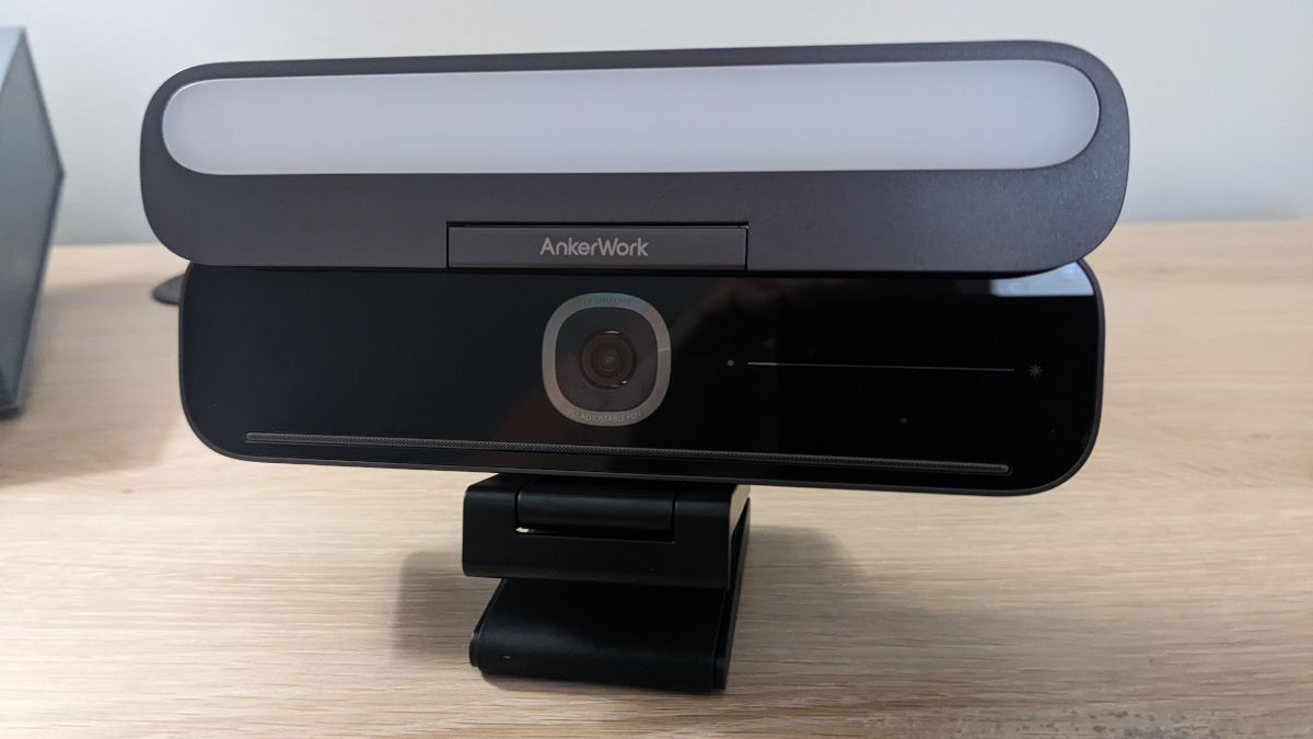 AnkerWork B600 Video Bar Webcam On Desk