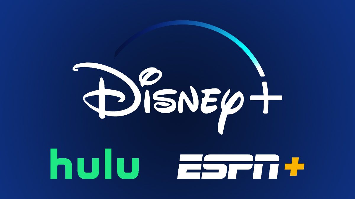 Logo images for Disney+, Hulu, and ESPN+