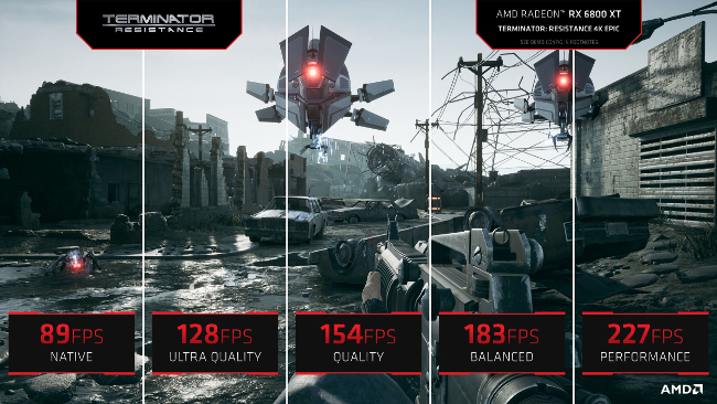 AMD FSR quality comparison in Terminator Resistance game