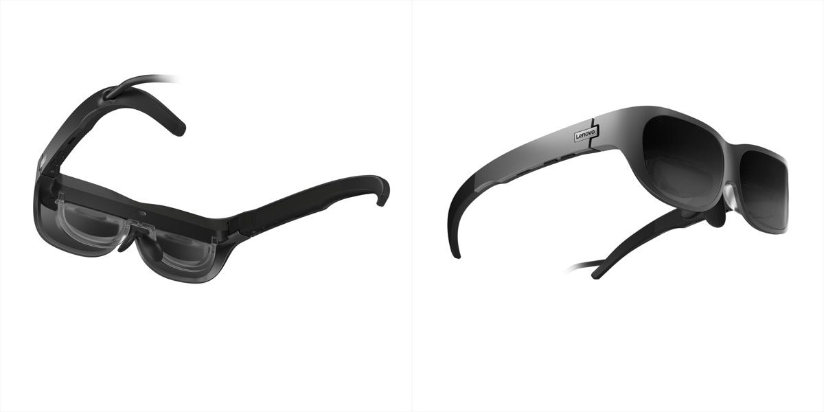 Front and back of Lenovo Glasses T1