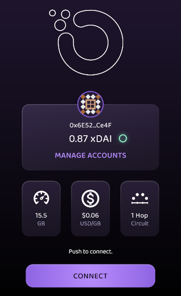 Orchid&rsquo;s main screen