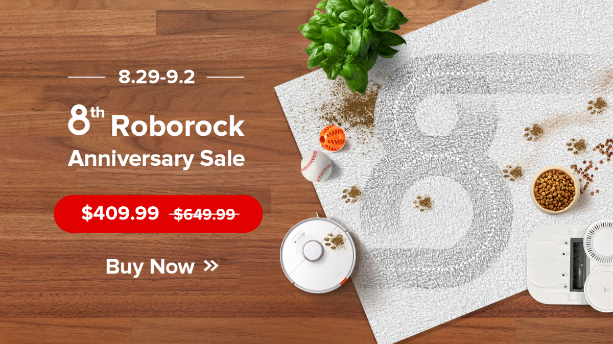 Roborock 8th Anniversary Sale on the Roborock S7